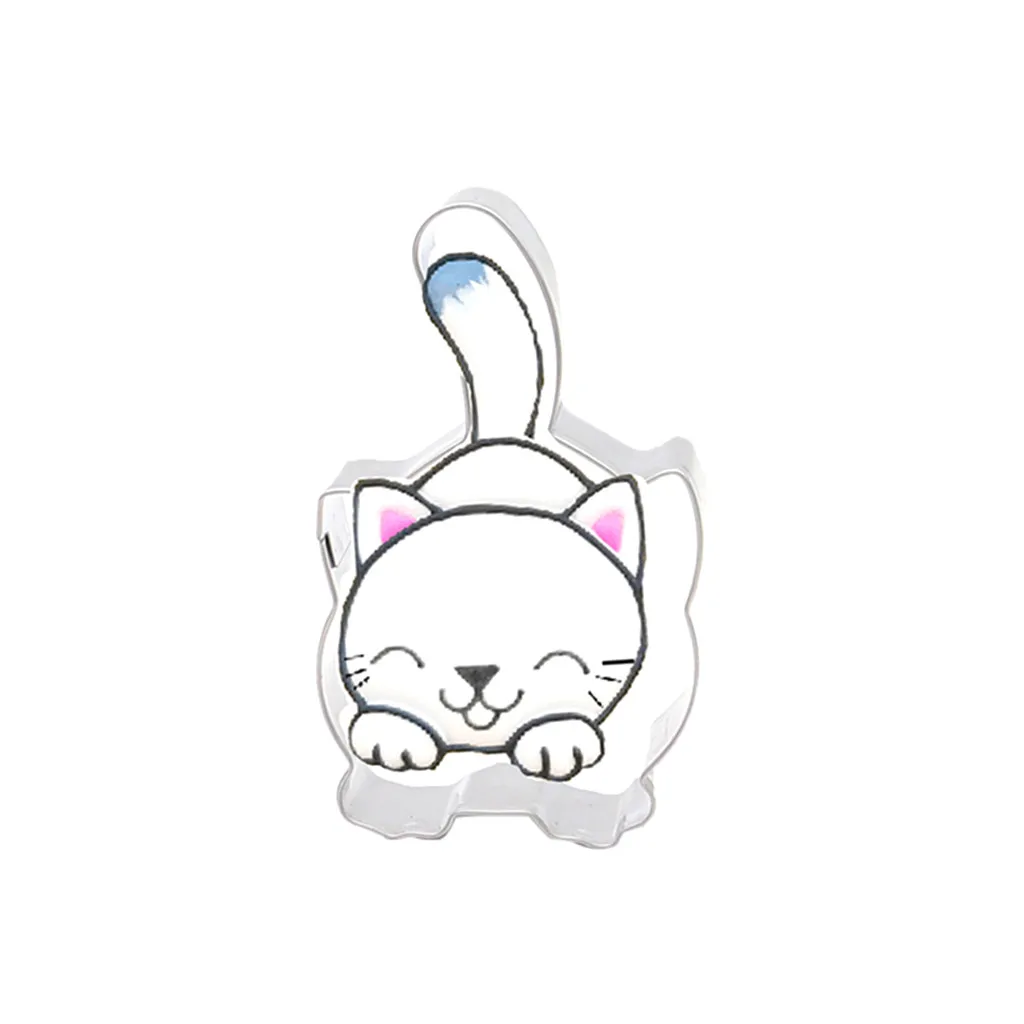 4 стиля животное кошка форма формочка для печенья алюминий Sugarcraft Торт печенье пирожные форма для выпечки DIY кухонные принадлежности