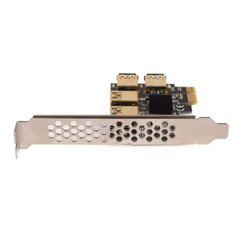 PCI E Express Riser Card 1x до 16x1 4 USB 3 0 слот множитель концентратора адаптер для Bitcoin добыча