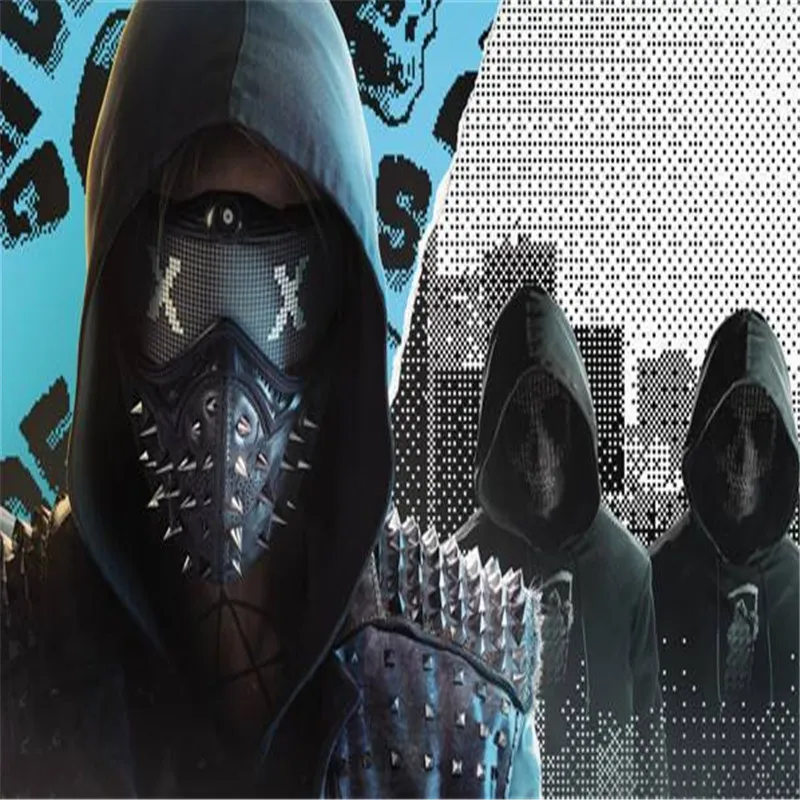 Halloween Punk Demon Cosplay Game Peripheral Watch Dog2 Mask Rivet BLEACH | Тематическая одежда и униформа