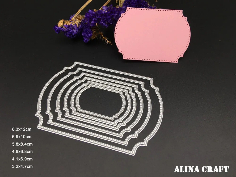 Alinacплот металла резки штампы вырезать фоновая рамка дверь точка 6 шт. DIY записная