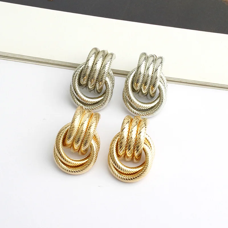 Женские серьги-капельки ZA из полициклического металла в стиле ретро для