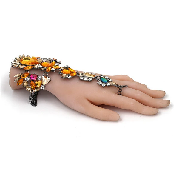 Yellow Bracelet JURAN, 3 цвета, винтажный браслет на лодыжку, ювелирные босоножки, браслеты на ногу для женщин, сексуальная цепочка на ногу, женские A3104-1 - Окраска металла: Yellow Bracelet