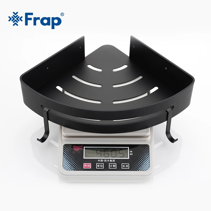 FRAP угловая полка космическая алюминиевая для хранения ванной комнаты черные