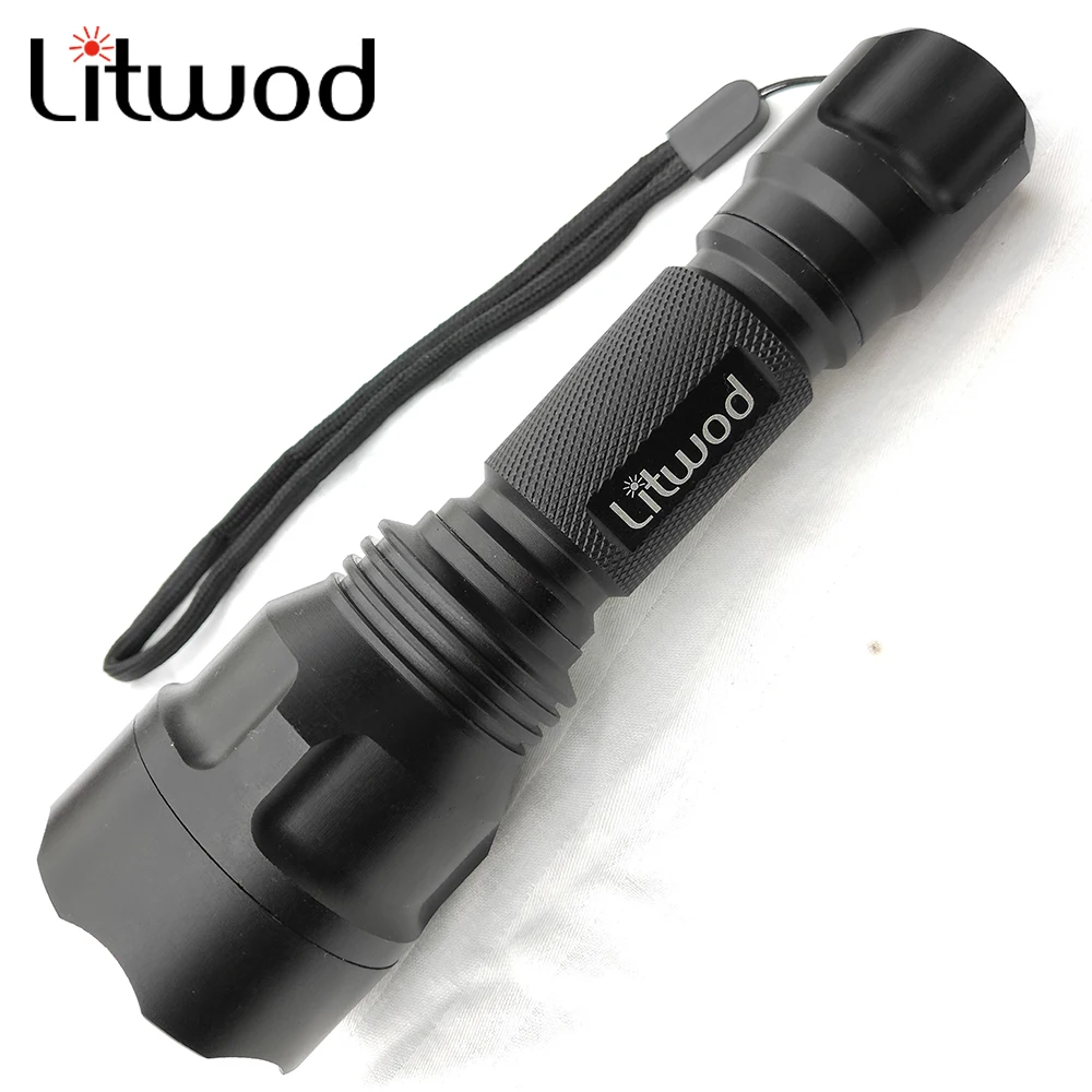 Litwod Z10C8 высокомощный тактический светодиодный светильник-вспышка XM-L2 T6 U3 для самообороны, вспышка, светильник фонарь для охоты, велосипедный светильник