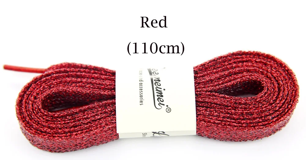 red 10 париж Спорт золотого, серебряного цвета черный металлик золотой нитью шнурки круглые веревка шнурки для Открытый Восхождение Повседневное спортивные шнурки 110 см - Цвет: red