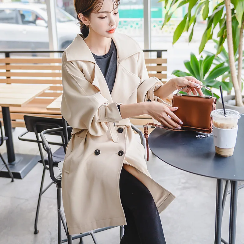 Повседневное Свободное пальто для женщин с длинным рукавом Женское отложным