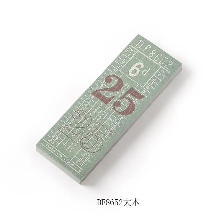 100sheets Retro Receipt Ticket Memo Pad Stub Sticky Notes Memo Post Note Paper vintage bill Words Phrases Stickers Office Supply - Цвет: 10
