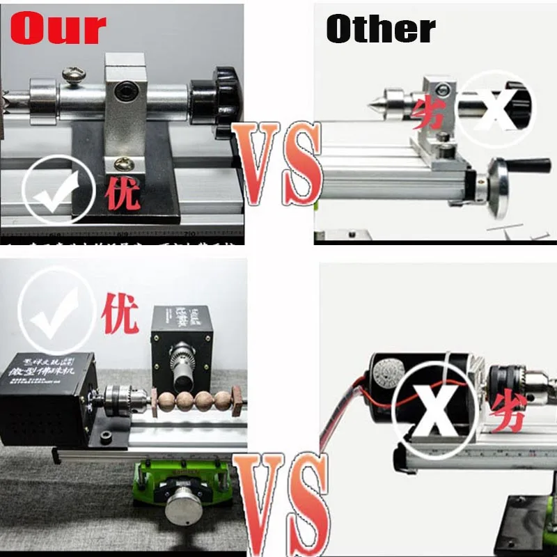 Многофункциональный DIY Токарный станок по дереву мини Токарные станки Резка