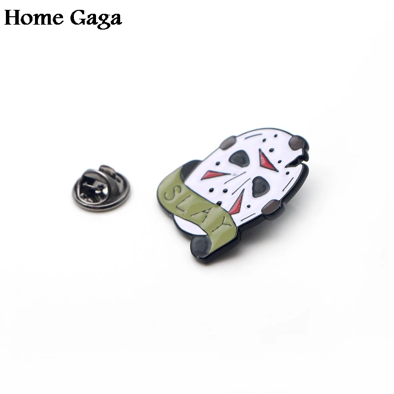 Homegaga пятница 13-я буква slay цинковый галстук булавки броши для рюкзака, одежды для мужчин и женщин шляпа Декоративные значки медали D1333