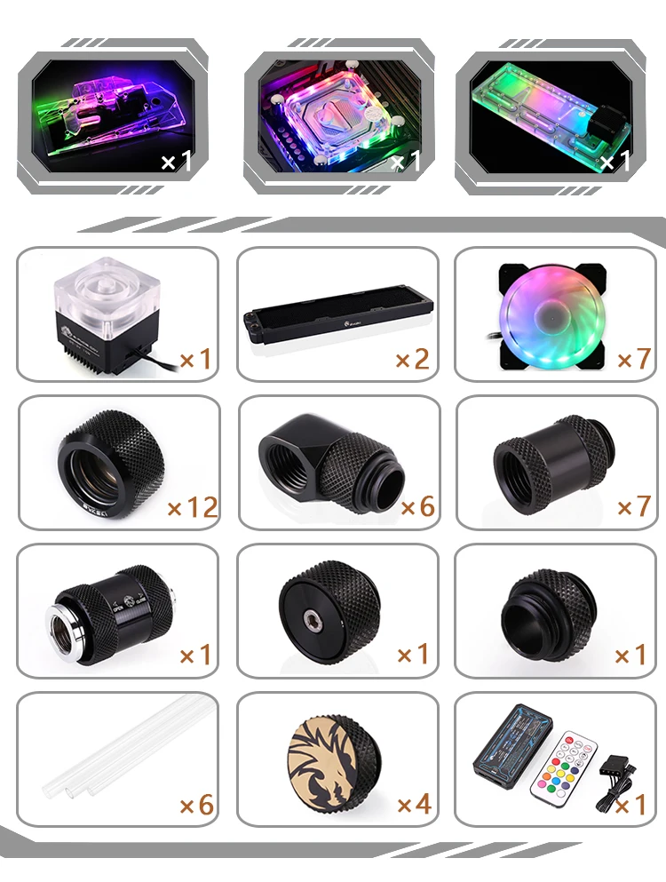 Акриловая доска BYKSKI для раствора водных каналов ThermalTake/Tt V71 блока ЦП GPU/3PIN RGB/вместо