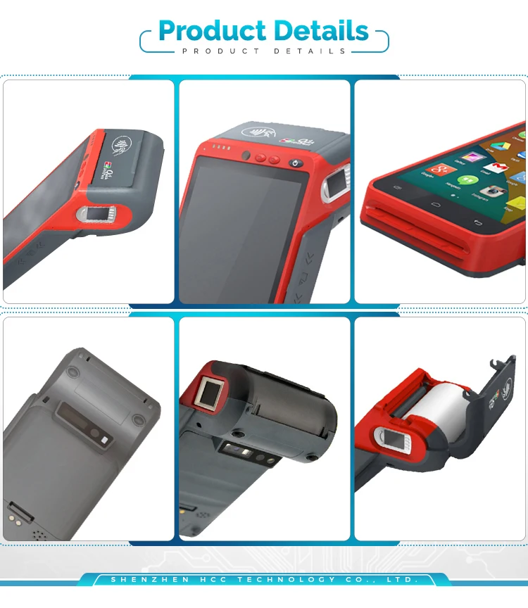 5 &quotдисплей Z100 Wifi 4G Bluetooth GPS GPRS Ручной мини Android 7 0 POS терминал с 58 мм Термопринтер