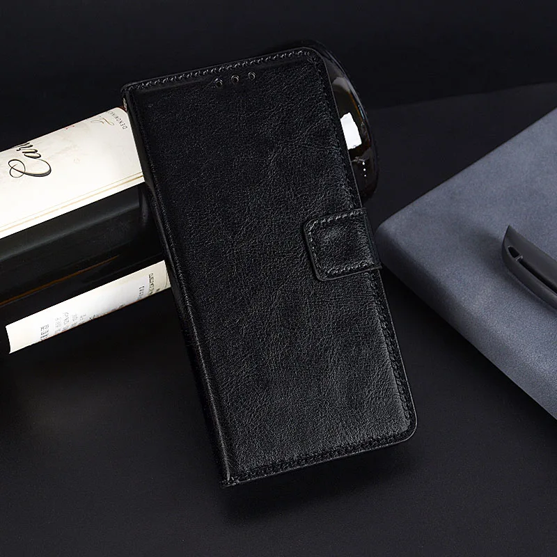 Кожаный чехол для Bluboo S8 + откидной Чехол-кошелек с подставкой и держателем