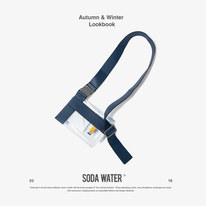 Прозрачная поясная сумка на плечо sodawater дизайнерская мессенджер из ПВХ 152AI2017
