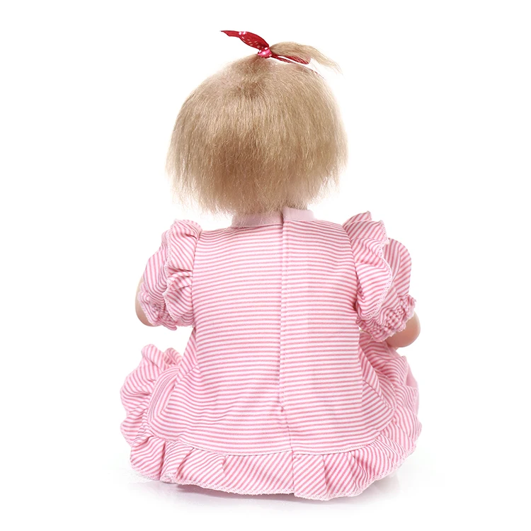 Милая маленькая силиконовая виниловая кукла-реборн для новорожденных 17 дюймов 40