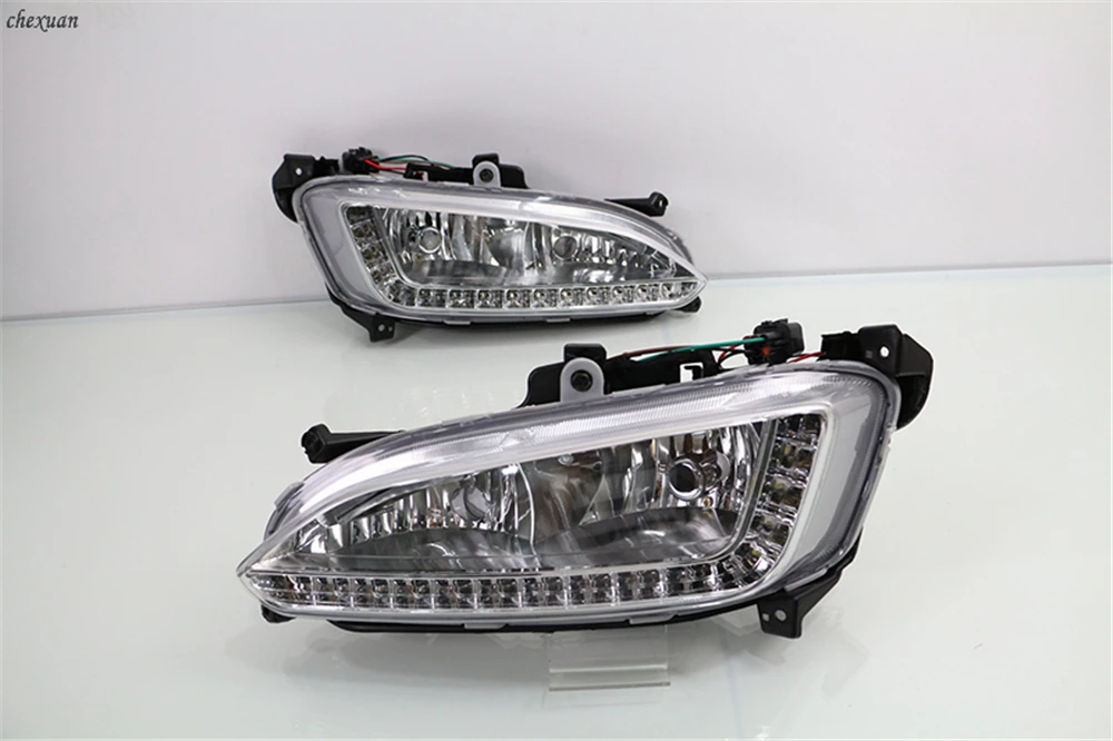 CSCSNL 1 комплект для Hyundai Santa Fe IX45 2013 2014 2015 12 В ABS светодиодный ОД DRL дневные ходовые