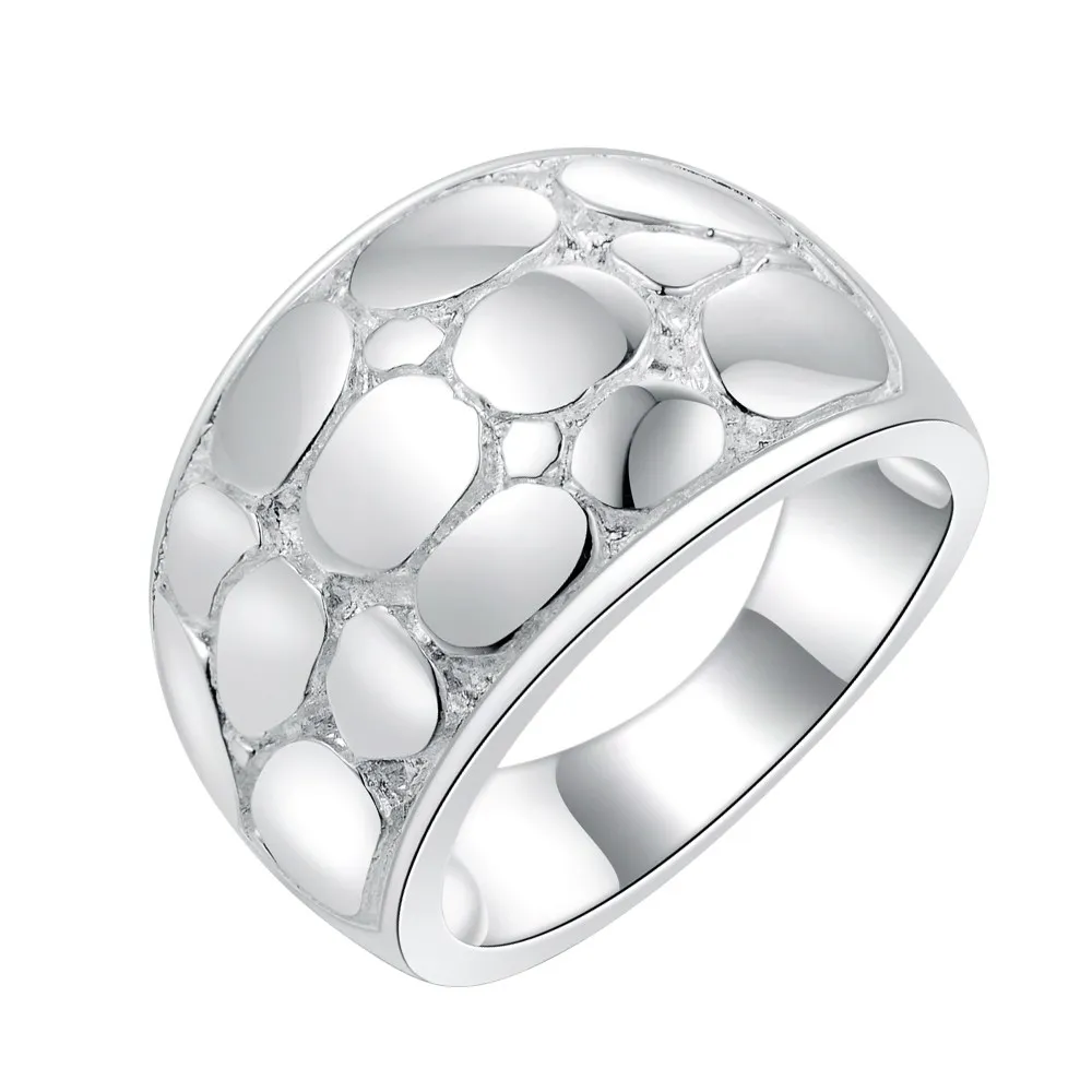 Серебряные ювелирные изделия большие кольца в сдержанном стиле Овальный для