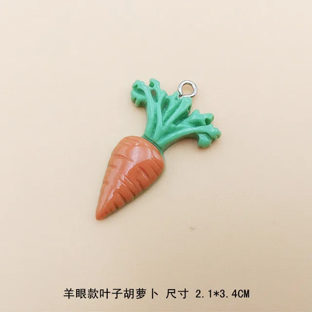 10 шт. Симпатичные Подвески в виде овощей кабошоны из смолы с плоским основанием