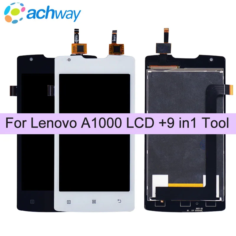100% протестированный Новый ЖК дисплей для Lenovo A1000 с кодирующий преобразователь