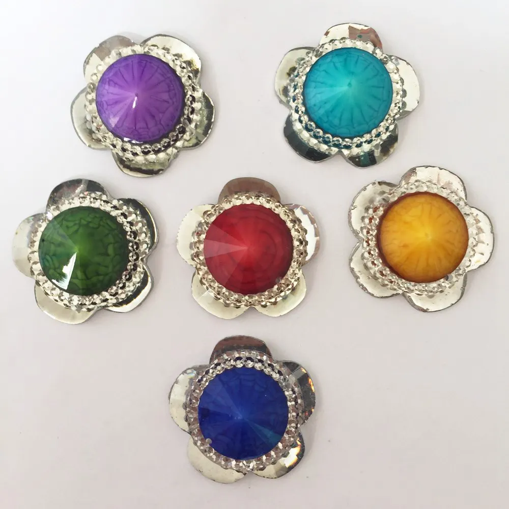 Горячие 10 шт 20 мм полимерные Хрустящие цветы Flatback Стразы скрапбук Сделай Сам 2