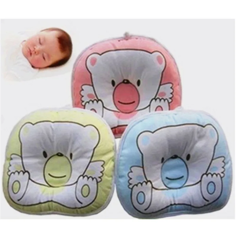 1pc Newborn Baby Bear Pattern Pillow Infant Support Cushion Pad Prevent Flat Head Shaping Pillow Correct Sleeping Posture