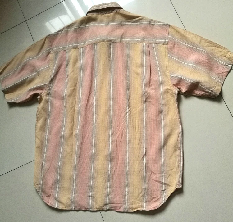 Мужская маленькая рубашка в клетку короткий рукав Tencel большой размеры праздник повседневное Свободные Винтаж Летняя одежда