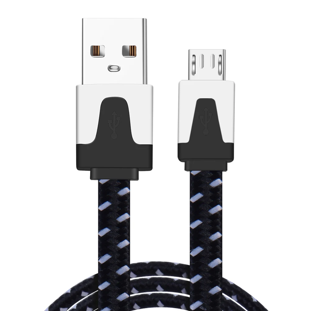 Олаф микро USB кабель 2.4A телефон Быстрая зарядка кабель для samsung huawei P20 Xiaomi Redmi LG Microusb зарядное устройство кабель Micro USB шнур - Цвет: Black