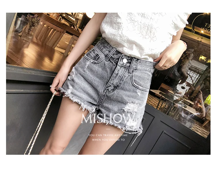 Mishow Модные джинсы женские шотры MX18B2217