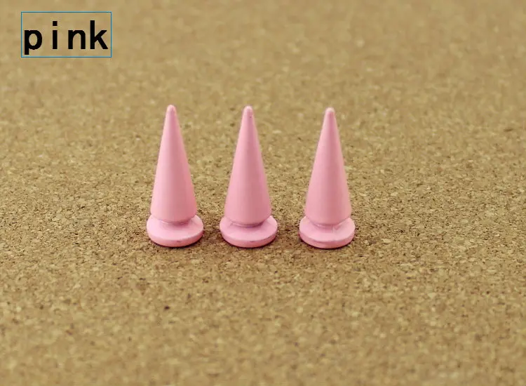 pink 10 шт 10*26 мм Цветные Шипы и заклепки для одежды DIY Ручная работа крутые панк заклепки для одежды для кожаных сумок и обуви - Цвет: pink