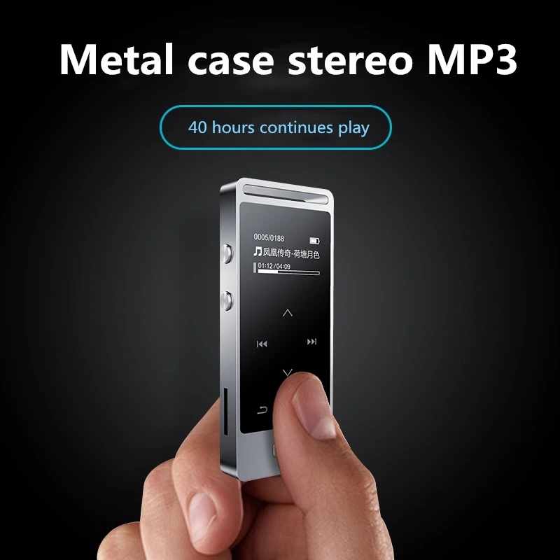 Yescool X3 металлический спортивный MP3-плеер Портативное аудио 8 Гб со встроенным динамиком fm-радио TF сенсорный экран HIFI loseless музыкальный плеер