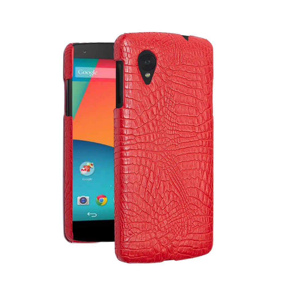 Case For LG Nexus 5 E980 D820 D821 Google Nexus5 Luxury PU leather Crocodile Skin Hard Back Cover Phone Accessories |