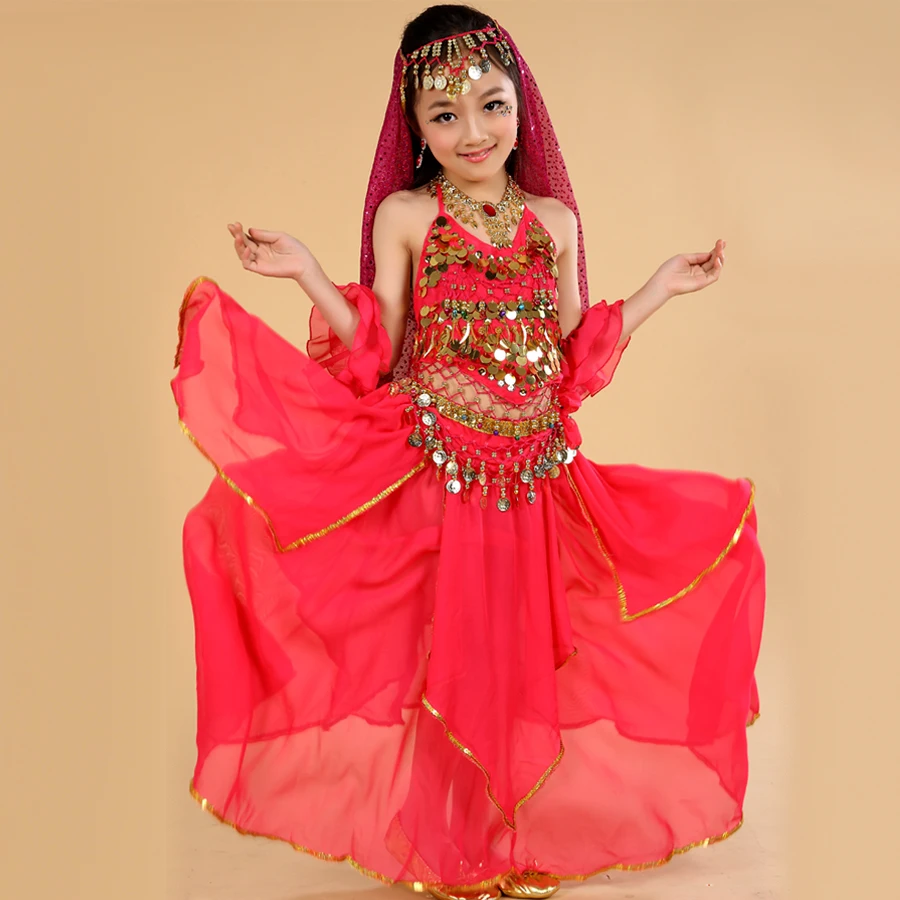 

Full Set Belly Dance Costume For Kids,Child Indian Dancing Performance Clothing Girl Children Stage Tutu Latest Tulle Dress