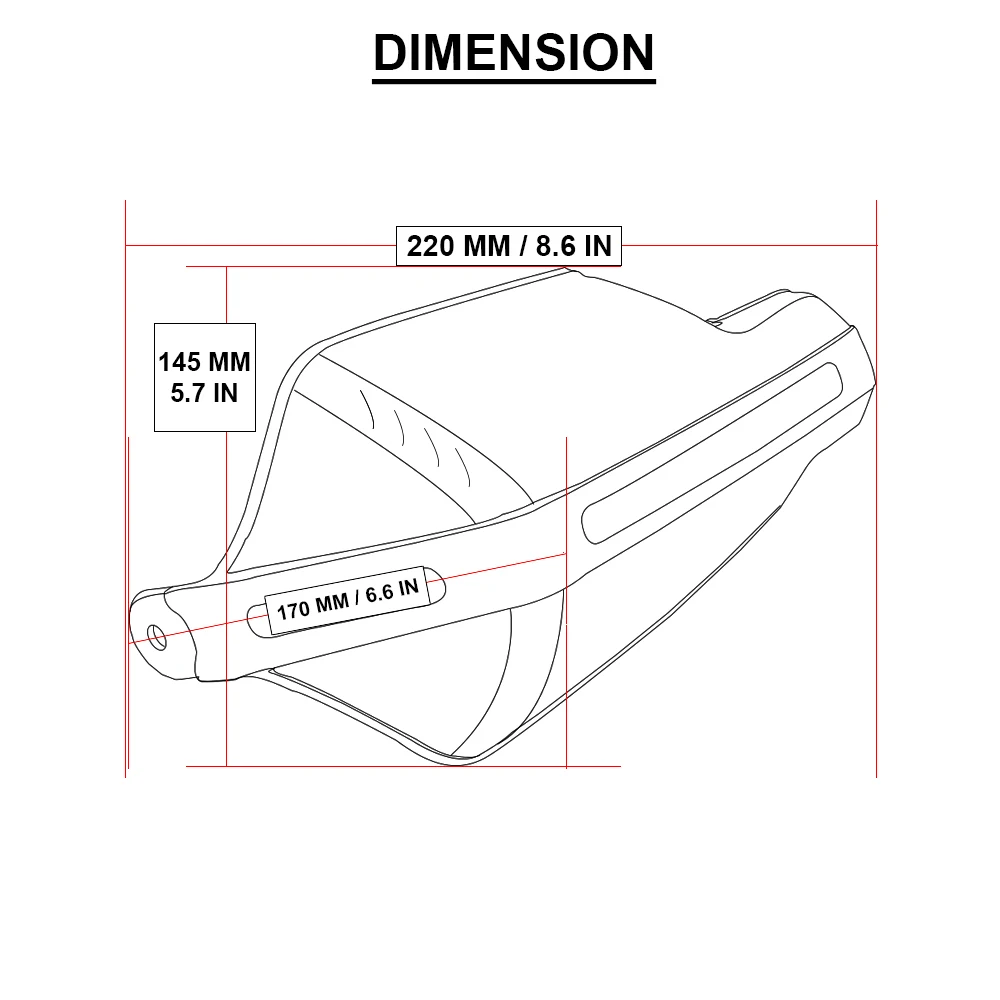 

Motorcycle Hand Guard Handle Protector Shield Motorbike Motocross racing Scooter Windproof Handlebar HandGuards Protection Gear