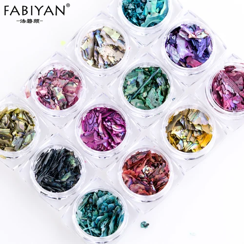 

12 Color Nail Art Irregular Shell Decoration Paper Flake Slice Sequins Fragment Beautiful Import Abalone Piece 3D