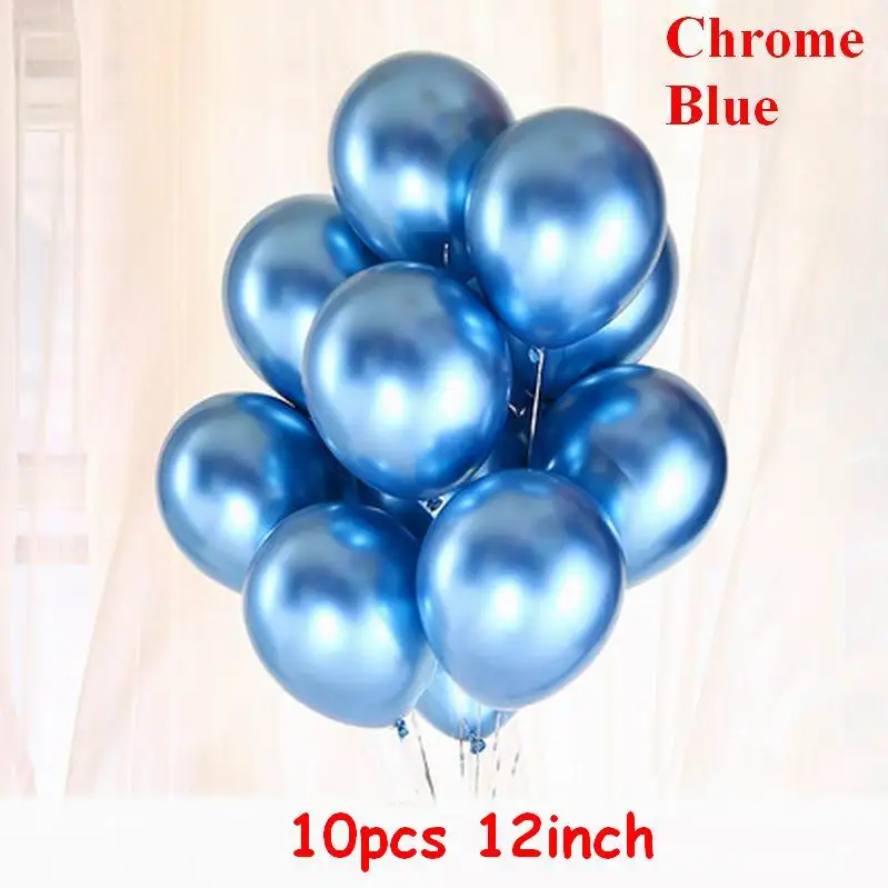 10pcs chrome round Акула вечерние украшения 12 дюймов Латекс Акула воздушные шары "Океан" воздушный шар "Конфетти" День рождения воздушный шар Дети партия поддерживает поставки - Цвет: 10pcs chrome round