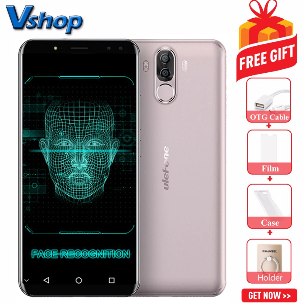 Оригинальный Ulefone мощность 3 4 г мобильные телефоны Android 7 1 64 Гб встроенная память 6