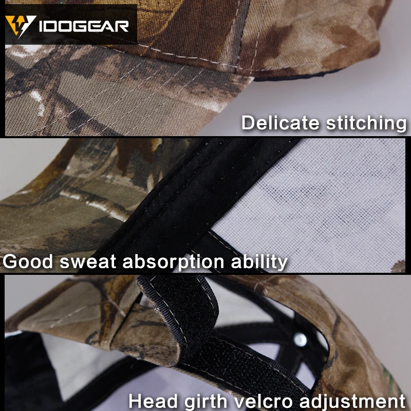 IDOGEAR тактическая бейсбольная кепка для папы шляпа от солнца головные уборы Bionic Camo