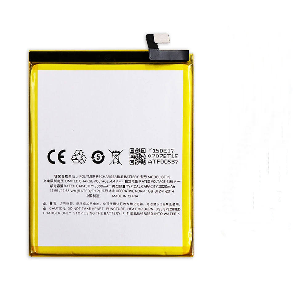 

10pcs/lot 3000mAh BT15 Battery Replacement forMEIZU M3S Battery m3 s Battery