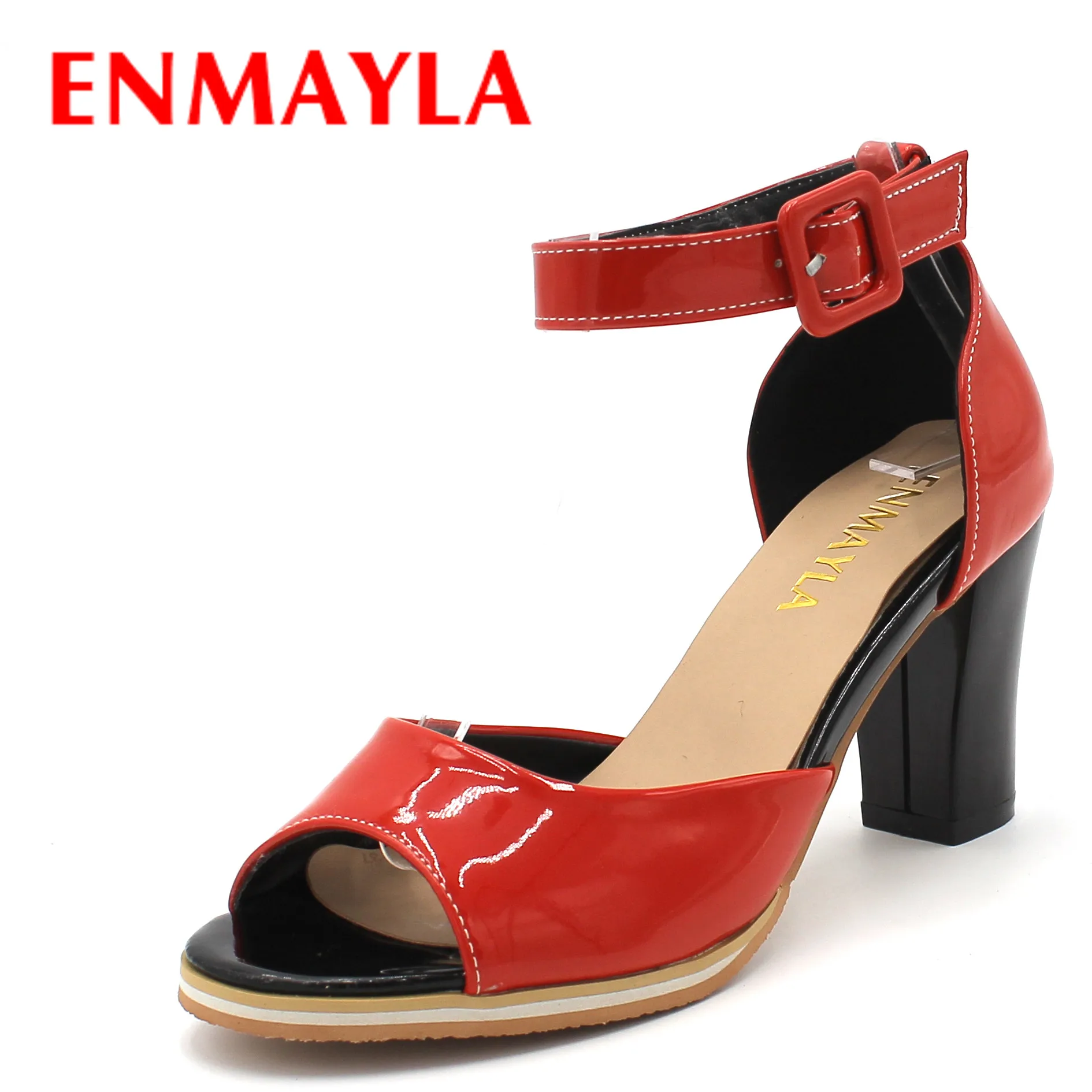 Сандалии ENMAYLA женские на платформе и высоком каблуке Босоножки с открытым носком