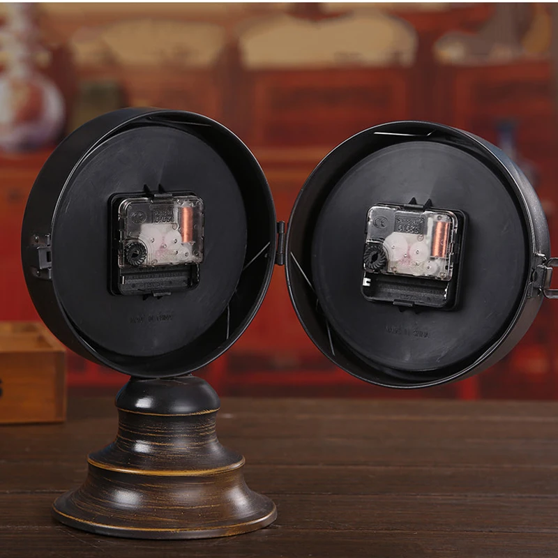 Винтаж 6 дюймовая Металлический Двойной уход за кожей лица Круглый стол