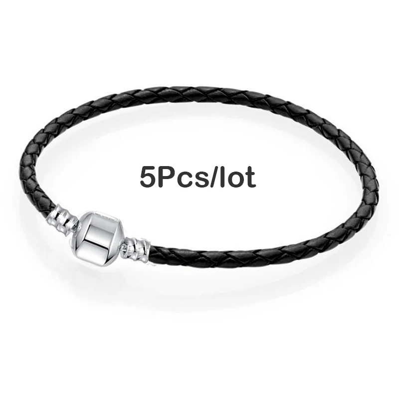 BAOPON 5 шт./лот классический кожаный браслет со шнурком для подвесок DIY брендовый