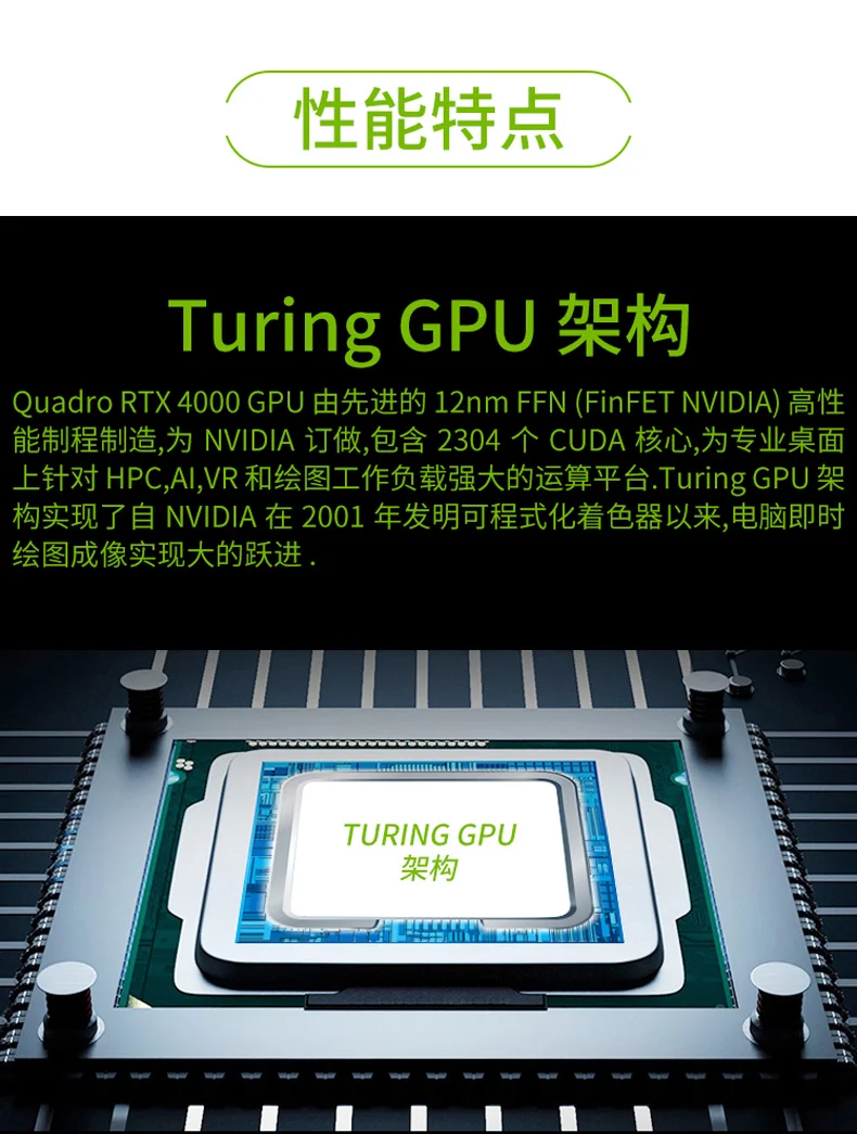 Leadtek NVIDIA Quadro RTX4000 8 Гб GDDR6/Отслеживание лучей в реальном времени/графическая карта GPU