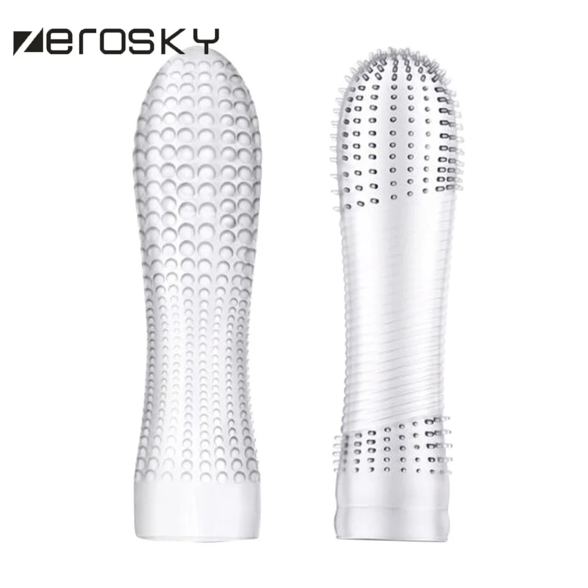 Zerosky многоразовые презервативы lube текстурированный расширитель рукав винт нить
