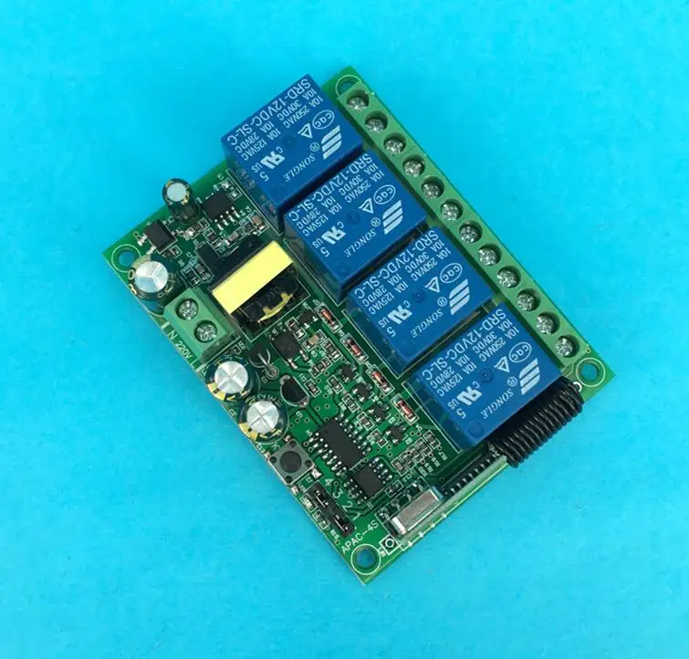 4CH AC 220V RF беспроводной пульт дистанционного управления выключатель системы