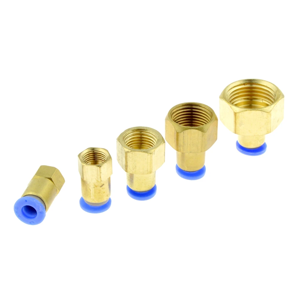 Пневматическая трубка 6 мм OD вдавливаемая в 1/4 &quotPT 1/8&quot 3/8 &quot1/2&quot BSPT M5 Женская