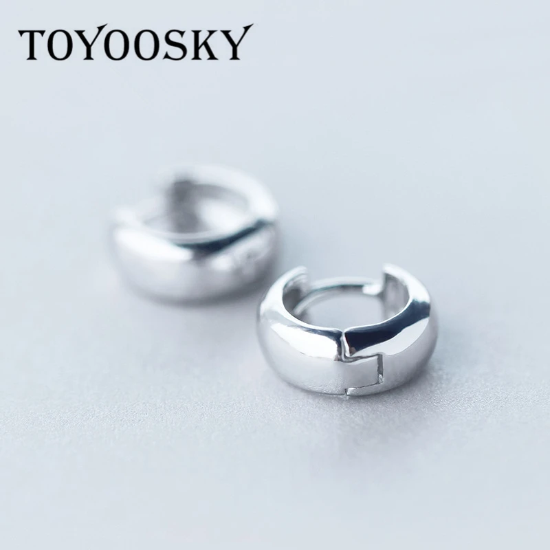 TOYOOSKY простые гладкие OL Ушная клипса серьги 925 пробы Серебряная манжета женские