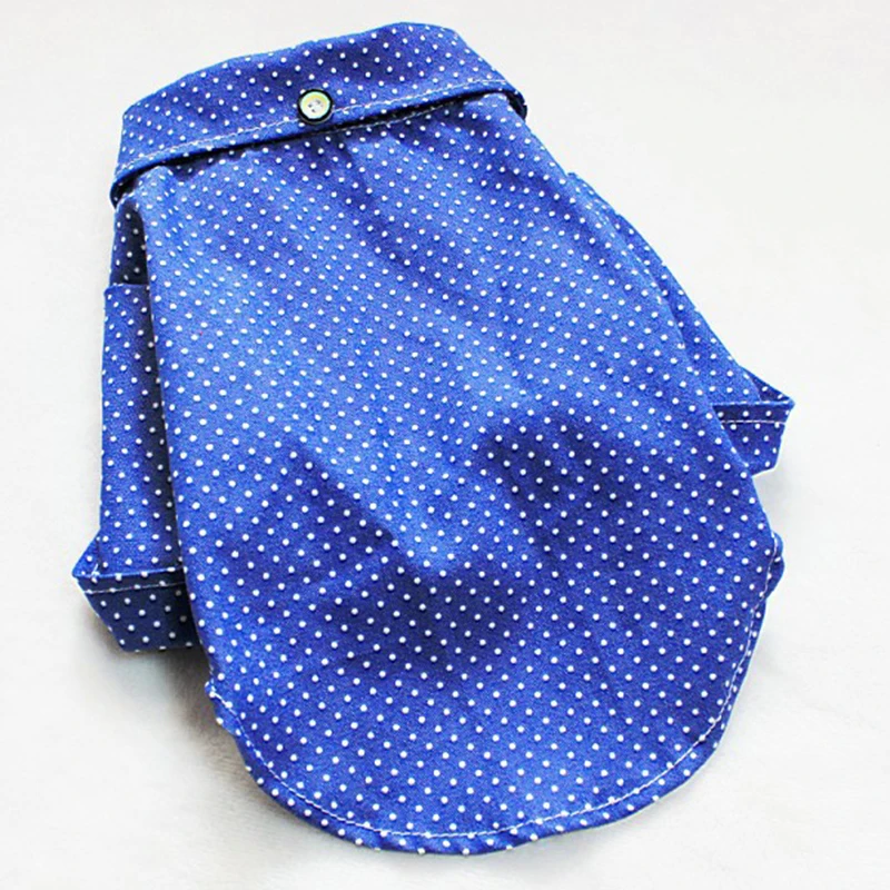 Лидер продаж 2018 Модная Джинсовая рубашка в горошек для собак на весну и лето