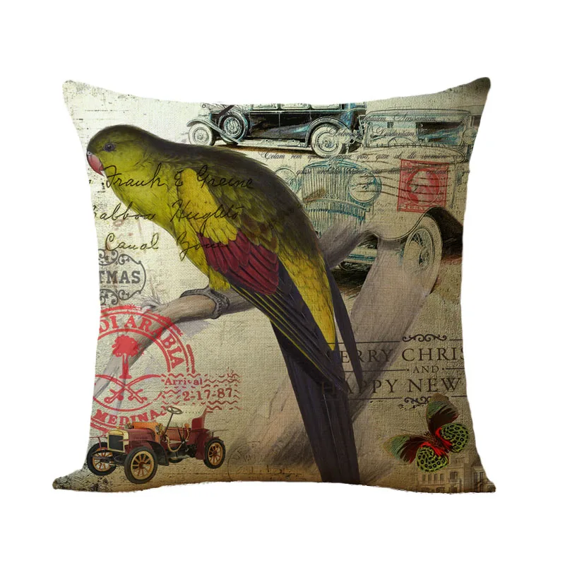 Наволочка из хлопка и льна с изображением зеленых растений | Дом сад