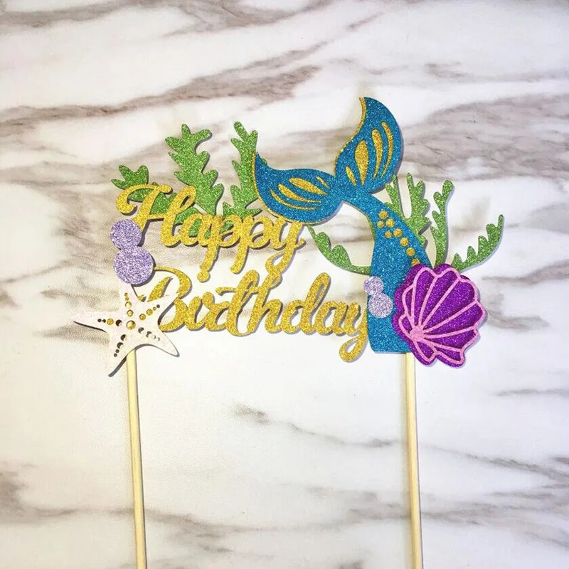 Свадебное украшение 1 комплект топпер для торта С Днем Рождения гавайская