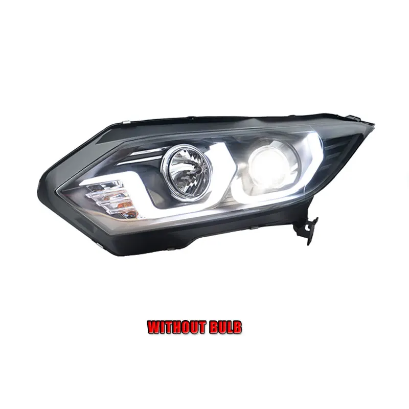 Without bulb 2 шт. светодиодный фары для Honda VEZEL- Автомобильный светодиодный свет двойной ксеноновые линзы автомобильные аксессуары Габаритные огни противотуманный свет - Цвет: Without bulb