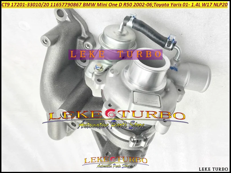 Турбо CT2 17201 30130 для BMW Mini One TOYOTA Yaris W17 NLP20 17790867 л 1ND TV TV|Воздухозаборники| |
